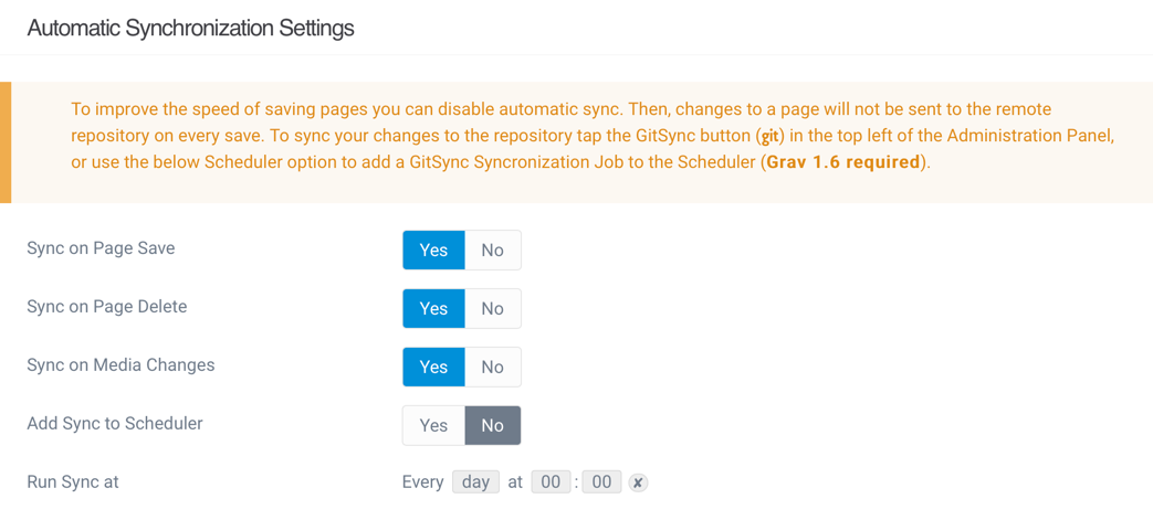 Git Sync 2.0 Auto Sync Settings
